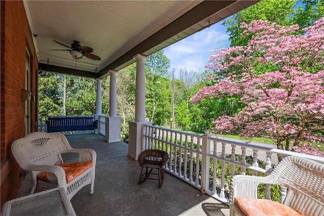 209 Bon Air Ave, Bon Air, PA 15210 - balcony featuring a ceiling fan and a porch
