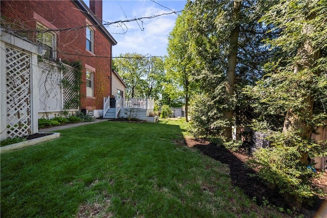 209 Bon Air Ave, Bon Air, PA 15210 - view of green lawn with a wooden deck