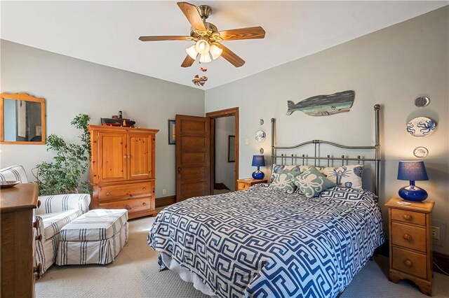209 Bon Air Ave, Bon Air, PA 15210 - bedroom with light carpet and a ceiling fan