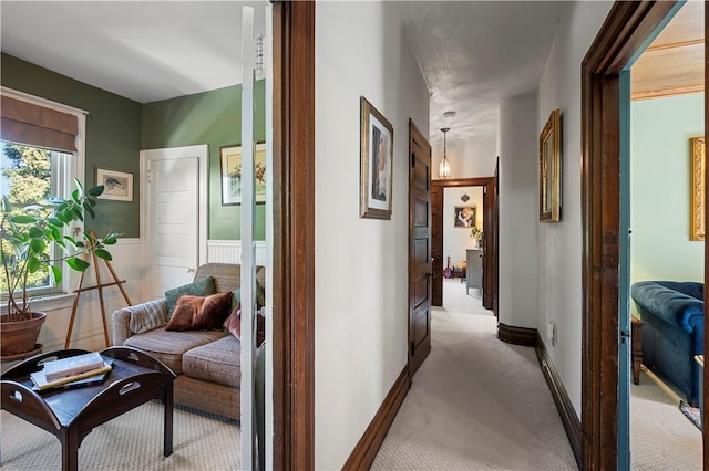 209 Bon Air Ave, Bon Air, PA 15210 - hallway with light carpet and wainscoting