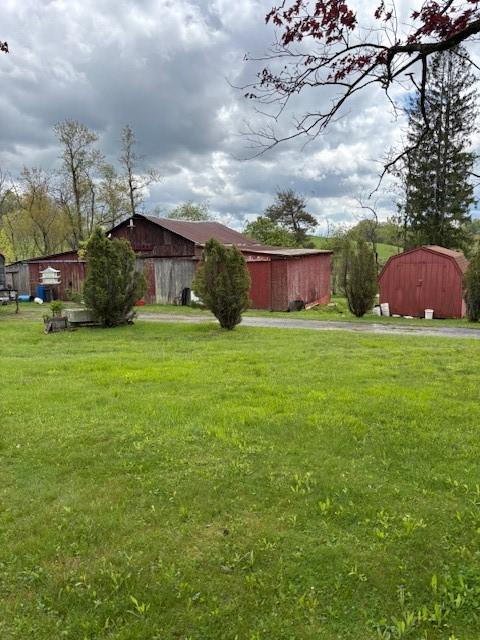 438 Fayette Springs Rd, Wharton Twp, PA 15421 - view of green lawn with an outbuilding