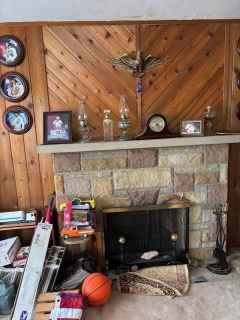 438 Fayette Springs Rd, Wharton Twp, PA 15421 - detailed view of a stone fireplace