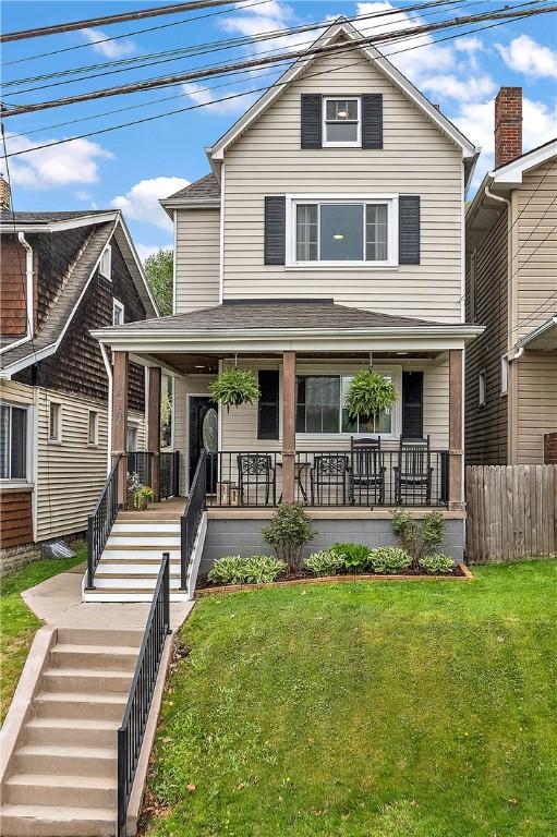 1410 Vance Ave, Coraopolis, PA 15108 - traditional style home with covered porch and stairs