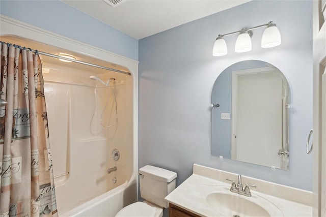 921 Bideford Dr, South Park, PA 15129 - full bathroom featuring vanity, toilet, and shower / tub combo