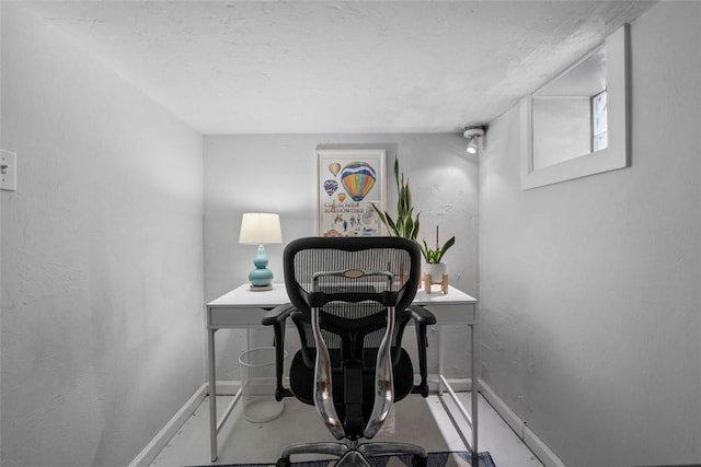 401 Parker Dr, Mt Lebanon, PA 15216 - home office with baseboards and concrete floors