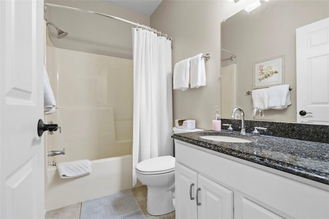 149 Walnut Ridge Dr, Chippewa Twp, PA 15010 - full bath with toilet, shower / bath combo, vanity, and tile patterned floors
