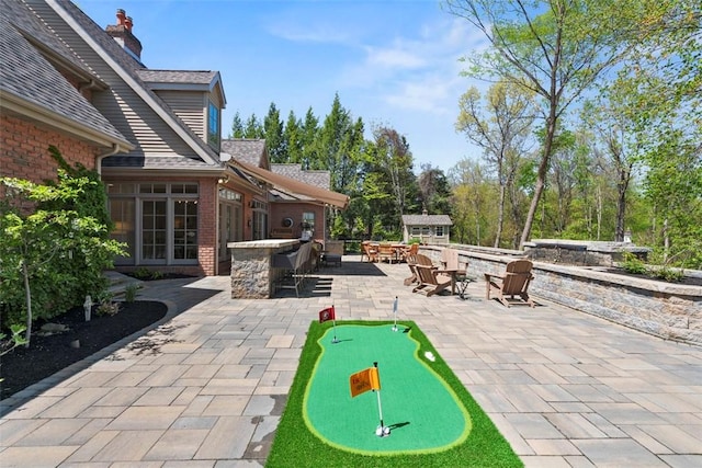 149 Walnut Ridge Dr, Chippewa Twp, PA 15010 - view of patio featuring an area to practice putting