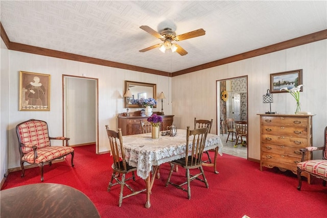 134 Modisette Ave, Donora, PA 15033 - carpeted dining room with a ceiling fan and baseboards