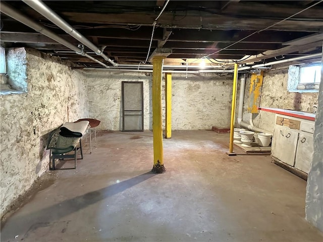 view of basement