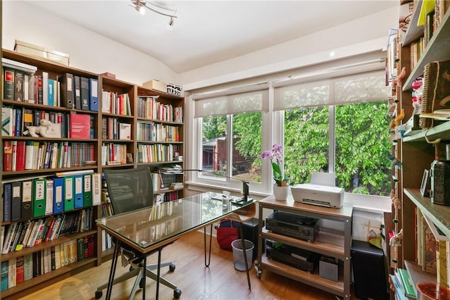 office featuring wood finished floors