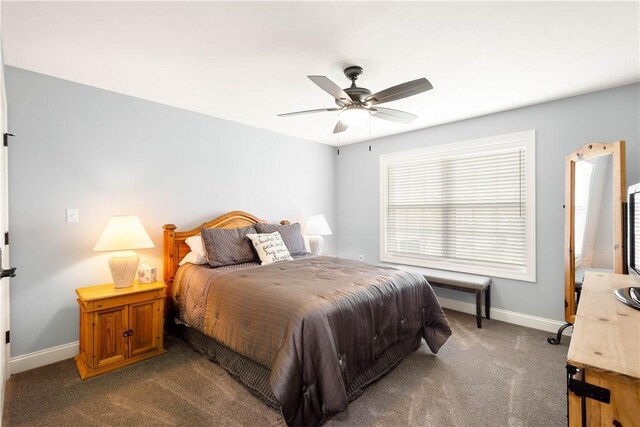 112 Shelton Place Dr, Connoquenessing Boro, PA 16033 - carpeted bedroom with baseboards and ceiling fan