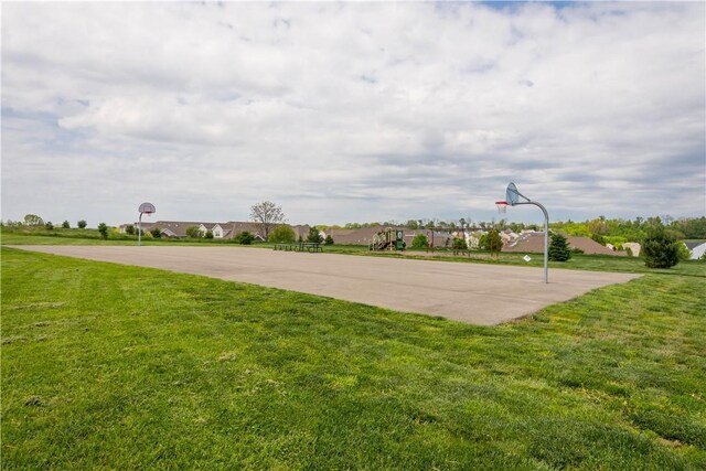 112 Shelton Place Dr, Connoquenessing Boro, PA 16033 - view of basketball court featuring community basketball court and a lawn