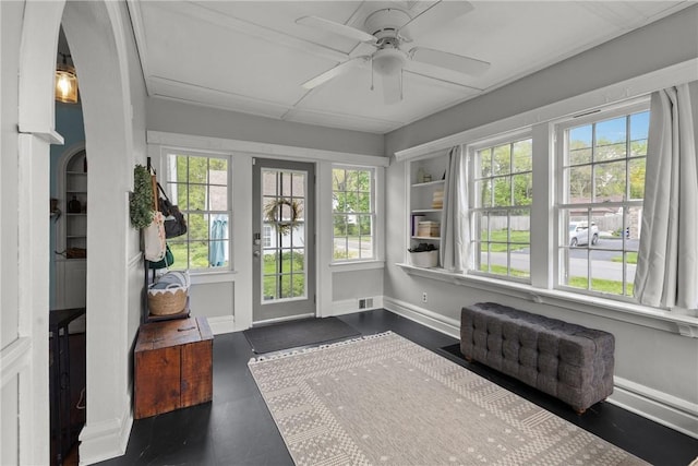 view of sunroom