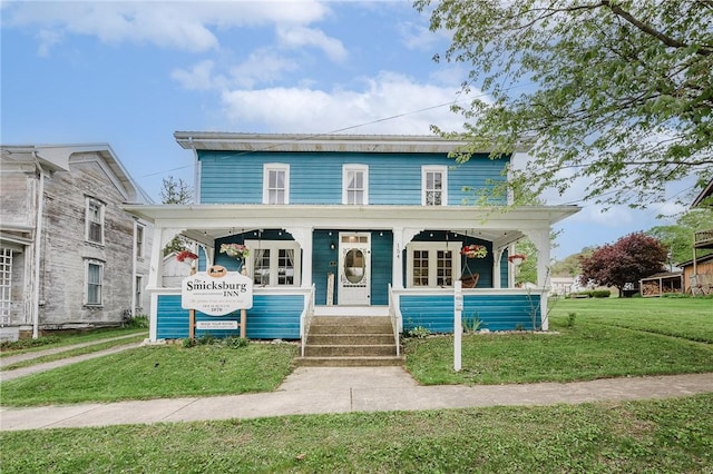 154 E Kittanning St, W/N Mahoning Twps, PA 16256 - view of front of property with a porch and a front yard