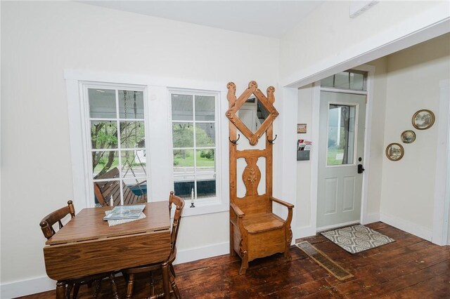154 E Kittanning St, W/N Mahoning Twps, PA 16256 - dining space with wood-type flooring and baseboards