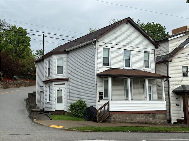view of front of house with a porch and entry steps