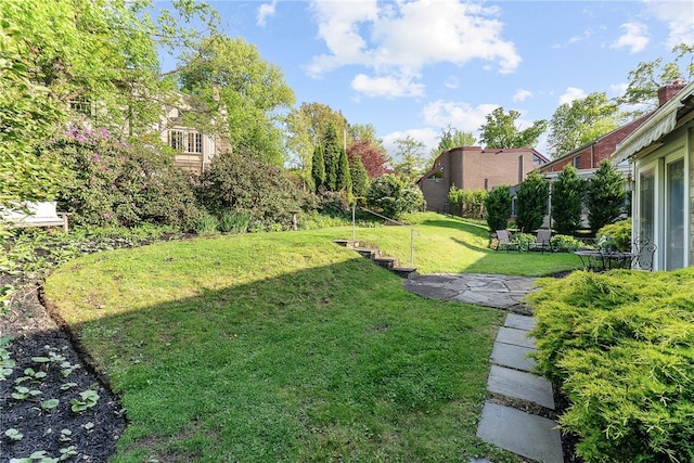 view of grassy yard