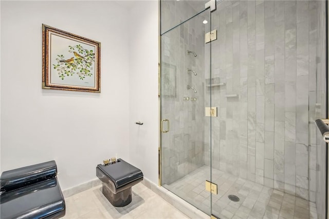 1700 Forker Blvd, Hermitage, PA 16148 - bathroom with a shower stall, baseboards, and tile patterned flooring