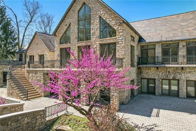1700 Forker Blvd, Hermitage, PA 16148 - view of front of home featuring stone siding and stairs