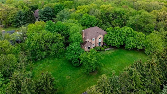 106 Briar Hill Dr, Jackson Twp But, PA 16063 - view from above of property with a forest