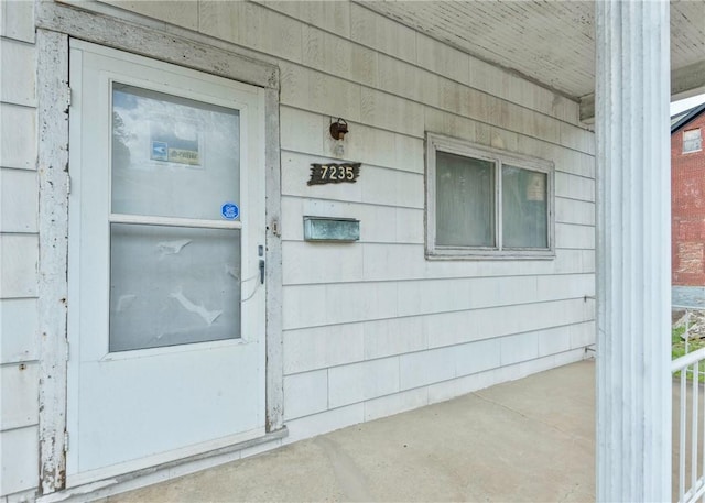 view of doorway to property