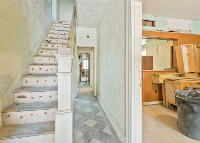 view of stairs