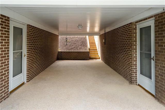 view of patio with an attached carport