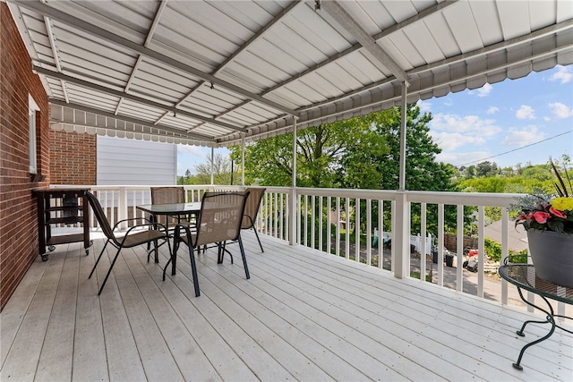 2228 Walton Ave, Overbrook, PA 15210 - wooden deck with outdoor dining area