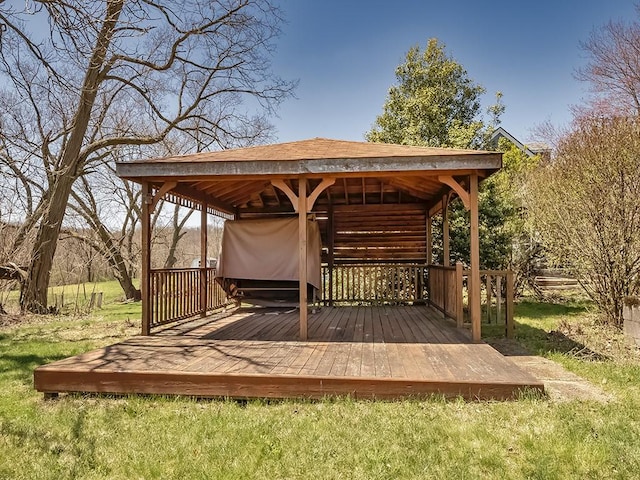 170 Millerstown Culmerville Rd, West Deer, PA 15084 - wooden deck with a gazebo and a lawn