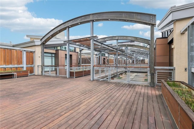 view of wooden terrace