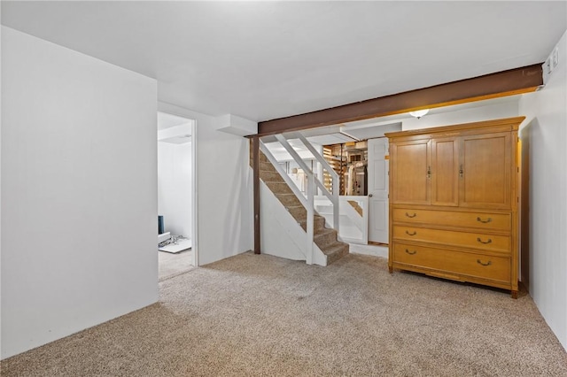 9235 Mary Ave, Mccandless, PA 15237 - finished basement with light carpet and stairway