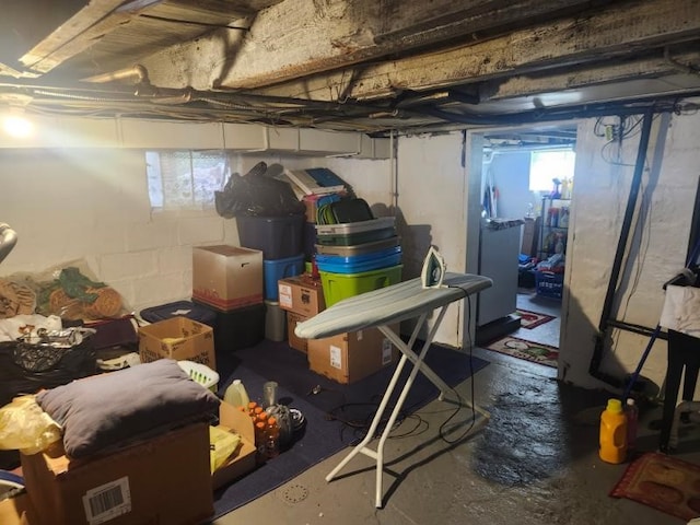 view of basement