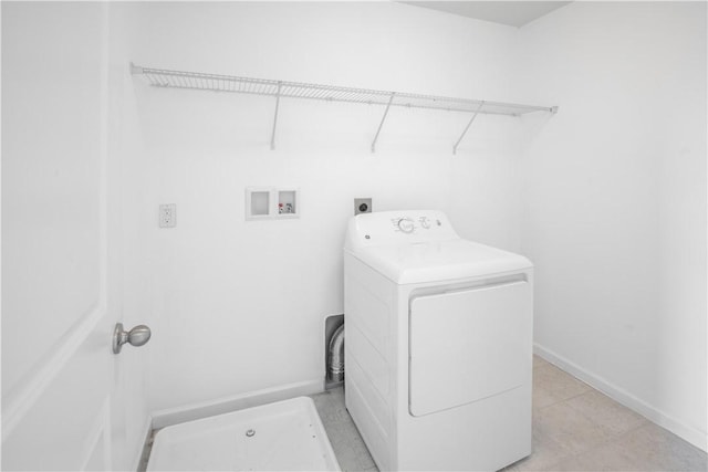118 Leslie Farms Dr, Connoquenessing Boro, PA 16033 - clothes washing area with washer / dryer and baseboards