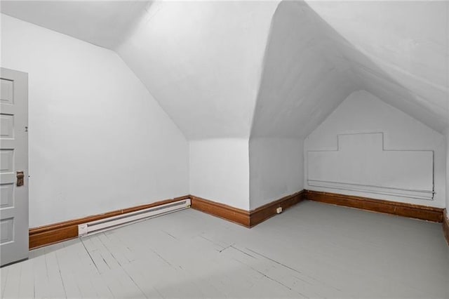 3014 Versailles Ave, Mckeesport, PA 15132 - bonus room with baseboard heating, vaulted ceiling, and baseboards