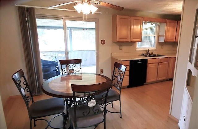 620 Gross St, Conway, PA 15027 - dining area featuring ceiling fan and light wood finished floors