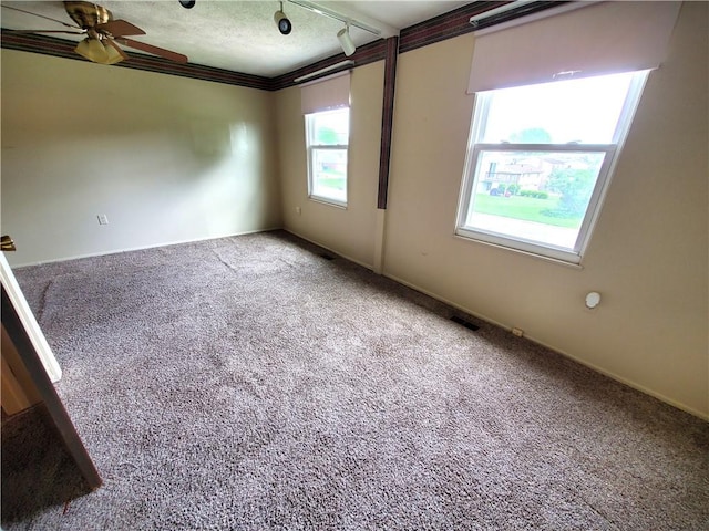 620 Gross St, Conway, PA 15027 - carpeted empty room featuring a ceiling fan and a textured ceiling