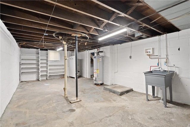 716 Center Ave N, Charleroi, PA 15022 - unfinished below grade area featuring water heater