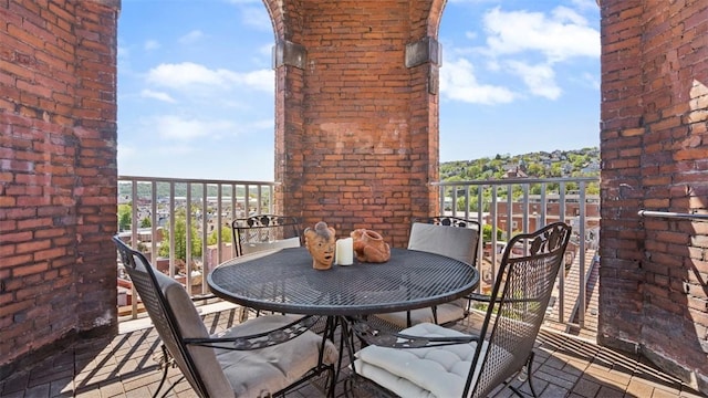 2132 Sarah St Unit 201, South Side, PA 15203 - balcony with outdoor dining area