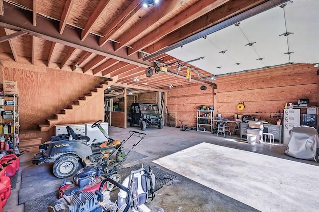 9935 Greiser Rd, Conneaut Lake Cra, PA 16316 - garage with wood walls