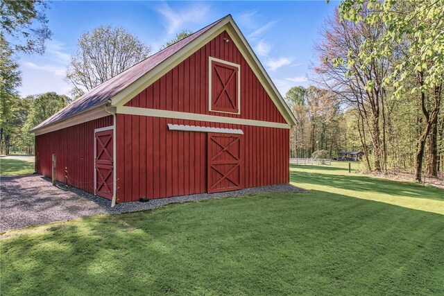 9935 Greiser Rd, Conneaut Lake Cra, PA 16316 - view of barn with a yard