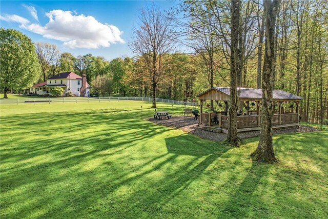 9935 Greiser Rd, Conneaut Lake Cra, PA 16316 - view of yard with a gazebo