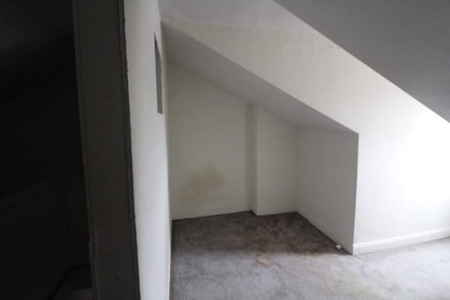 bonus room with carpet and vaulted ceiling