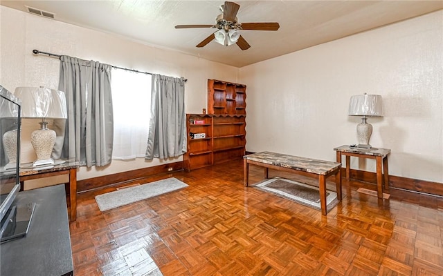 5 Carrie St, Rear, Fineview, PA 15212 - sitting room featuring a ceiling fan and baseboards