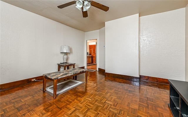 5 Carrie St, Rear, Fineview, PA 15212 - unfurnished room with baseboards and ceiling fan