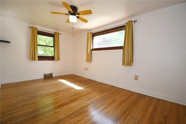 200 Graham St, Sewickley, PA 15143 - spare room with wood finished floors, ceiling fan, and baseboards