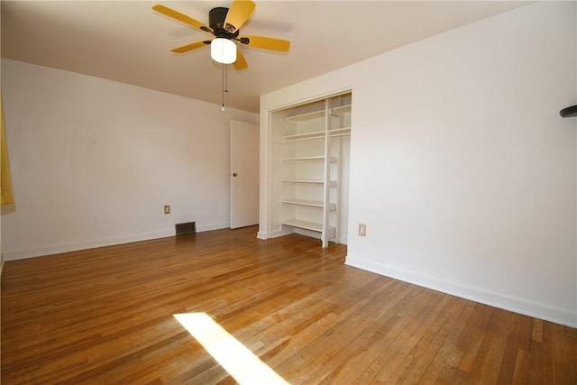 200 Graham St, Sewickley, PA 15143 - unfurnished bedroom with light wood-style flooring, baseboards, and a ceiling fan