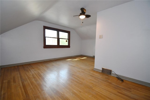 200 Graham St, Sewickley, PA 15143 - bonus room with light wood-type flooring, ceiling fan, vaulted ceiling, and baseboards