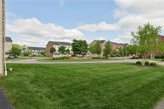 view of home's community featuring a yard and a residential view