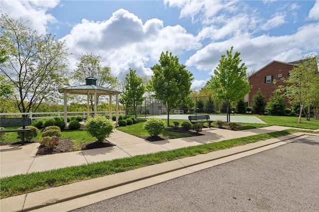 view of home's community with a gazebo