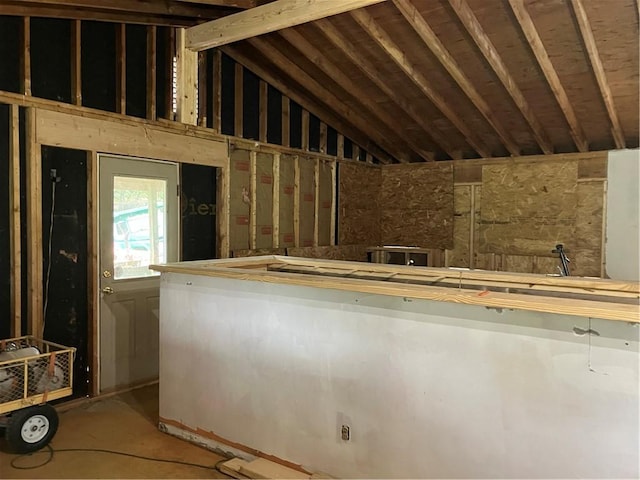 119 Reed Rd, Clearfield Twp, PA 16034 - miscellaneous room with lofted ceiling